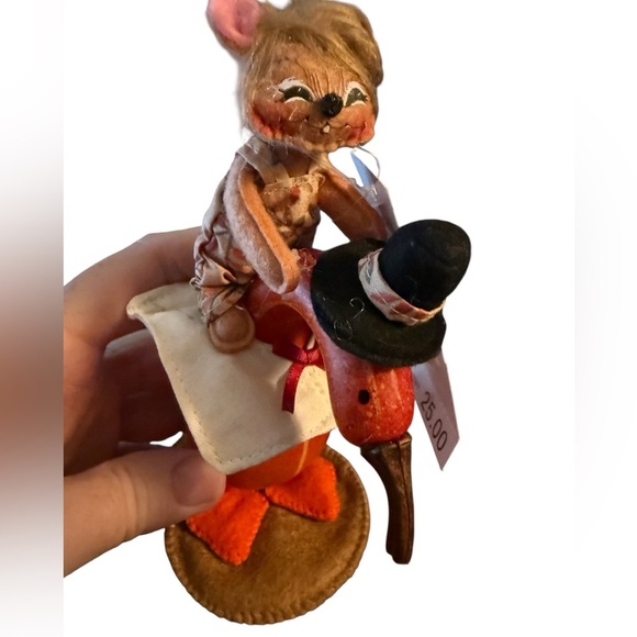 🧡 Annalee 2021 “GOURDgeous Goose & Friend” Mouse Figurine – 3” Fall Collectible - Picture 1 of 8